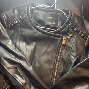 Zara Black faux leather jacket